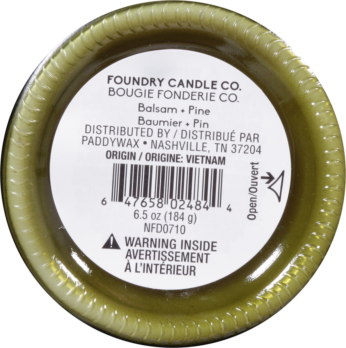 slide 4 of 9, Foundry Candle Co. Balsam + Pine Soy Blend Candle 1 ea, 6.5 oz