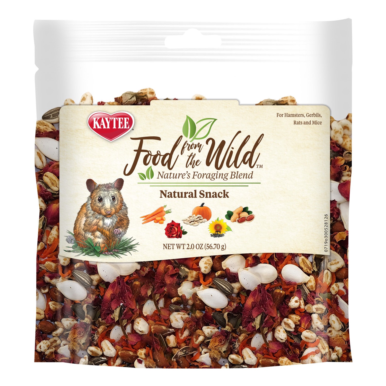 slide 3 of 10, Kaytee Food from the Wild Natural Snack Hamster and Gerbil 2 Ounces, 1 ct