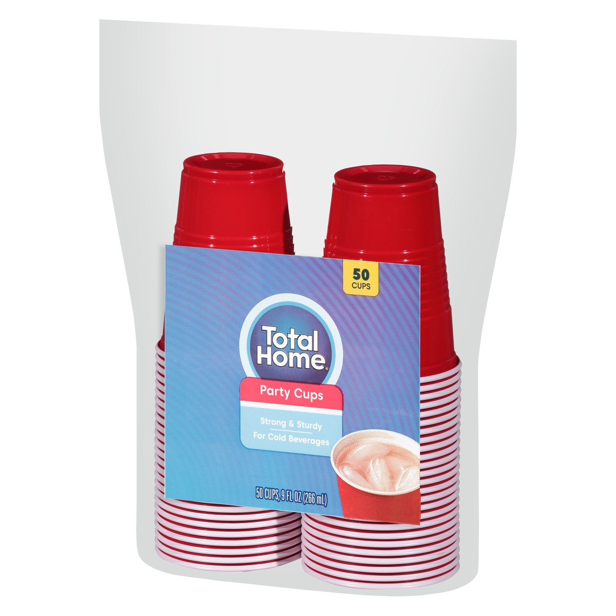 slide 8 of 13, Total Home Party Cups Strong & Sturdy, 9-Ounce Assorted Colors, 1 ct