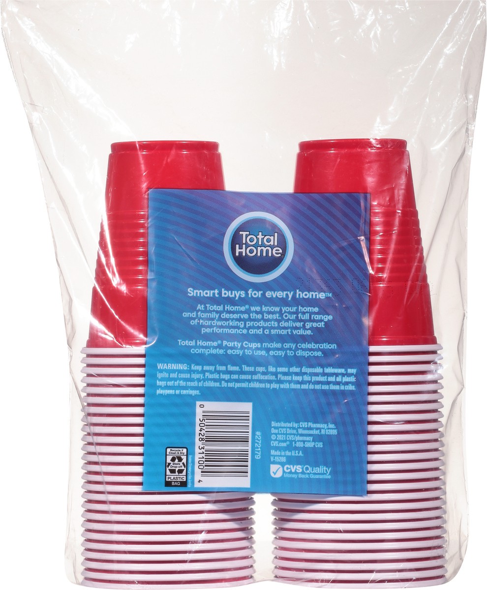 slide 12 of 13, Total Home Party Cups Strong & Sturdy, 9-Ounce Assorted Colors, 1 ct