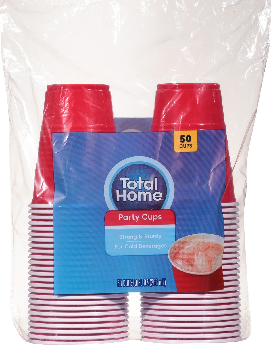 slide 10 of 13, Total Home Party Cups Strong & Sturdy, 9-Ounce Assorted Colors, 1 ct