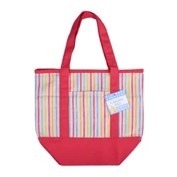 Meijer Corporate Seasonal Summer Everyday Bag With Pockets Stripes