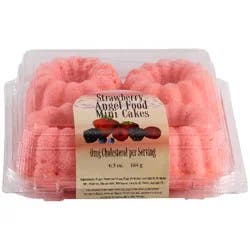 Olson's Baking Co. Strawberry Mini Angel Food Cakes - 4 count - 7 oz