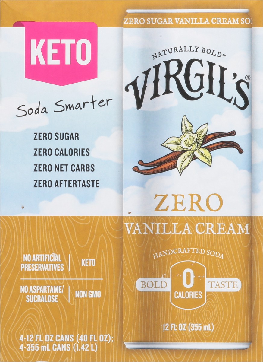 slide 5 of 9, Virgil's Zero Sugar Vanilla Cream Soda - 48 fl oz, 25.4 fl oz