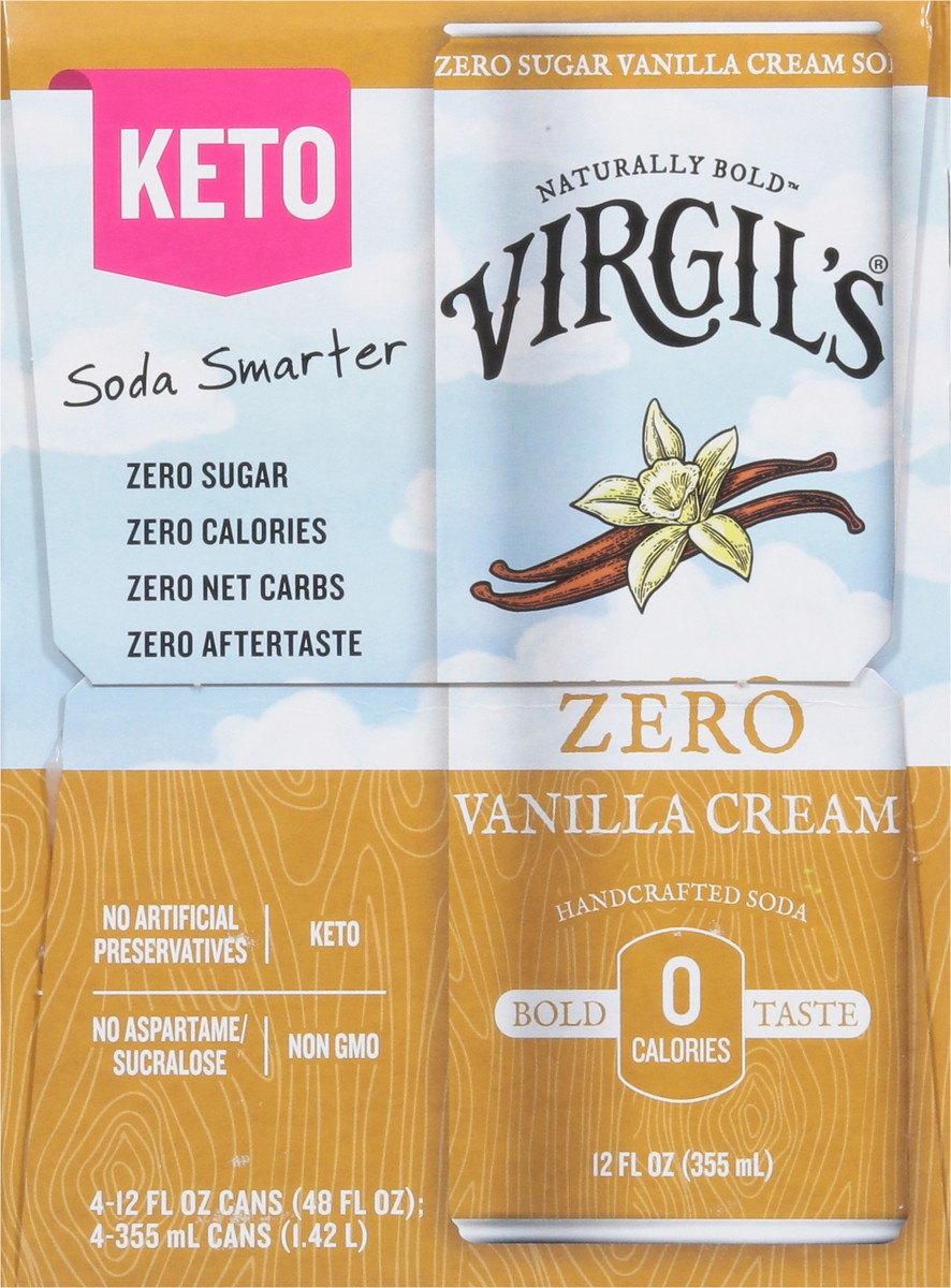 slide 3 of 9, Virgil's Zero Sugar Vanilla Cream Soda - 48 fl oz, 25.4 fl oz