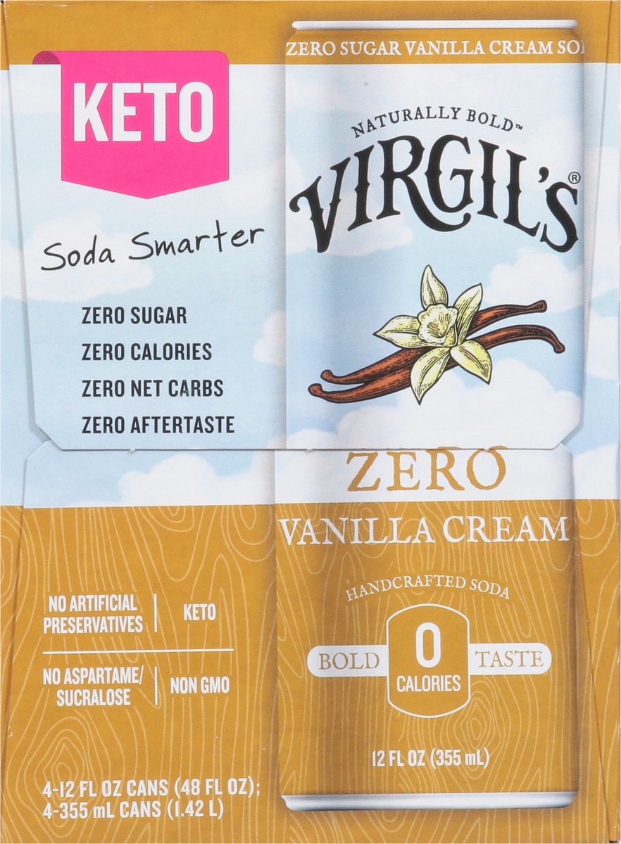 slide 8 of 9, Virgil's Zero Sugar Vanilla Cream Soda - 48 fl oz, 25.4 fl oz