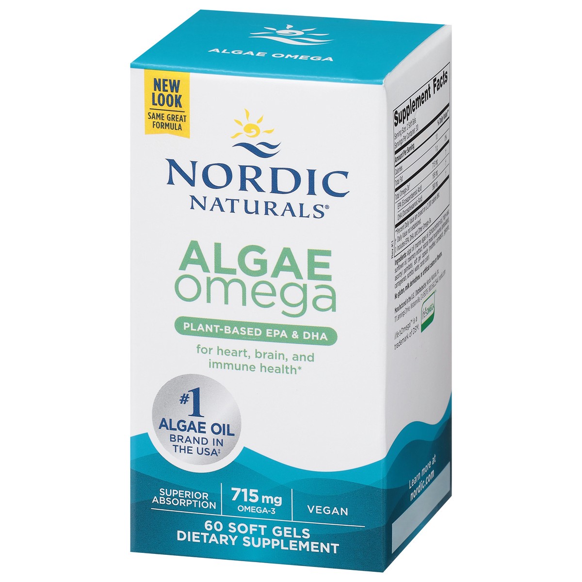 slide 8 of 9, Nordic Naturals Algae Omega Plant Based Epa & Dha Omega-3, 60 ct