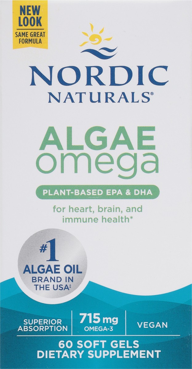 slide 9 of 9, Nordic Naturals Algae Omega Plant Based Epa & Dha Omega-3, 60 ct