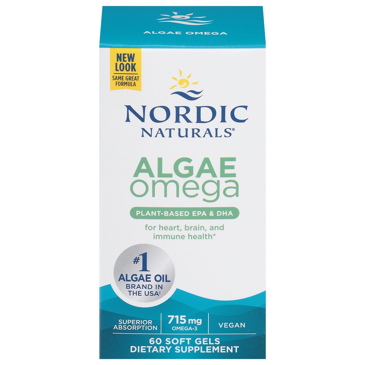 slide 1 of 9, Nordic Naturals Algae Omega Plant Based Epa & Dha Omega-3, 60 ct