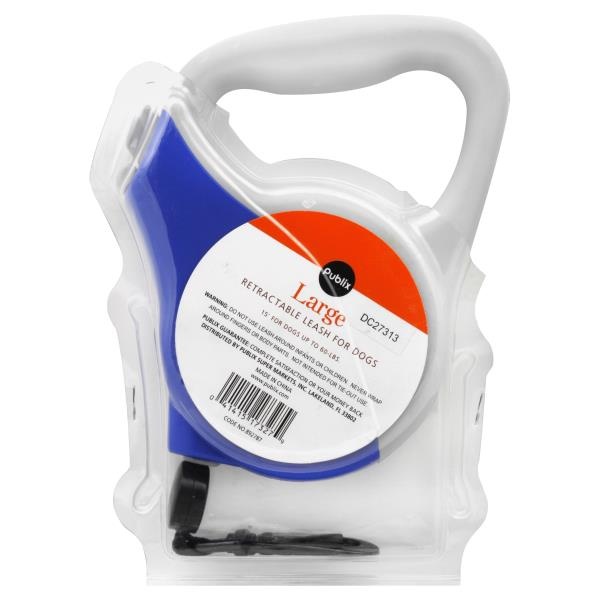 slide 1 of 1, Publix Retractable Leash For Large Dogs (up to 60 lb, 15 ft