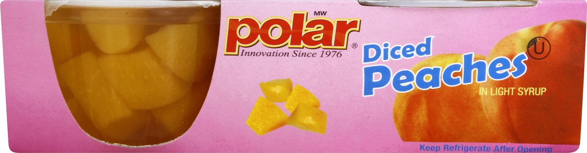 slide 4 of 4, Polar Peaches Diced In Light Cyrup Cups, 2 ct; 4 oz