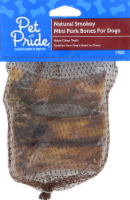 slide 1 of 1, Pet Pride Natural Smoky Mini Pork Bones, 3 ct