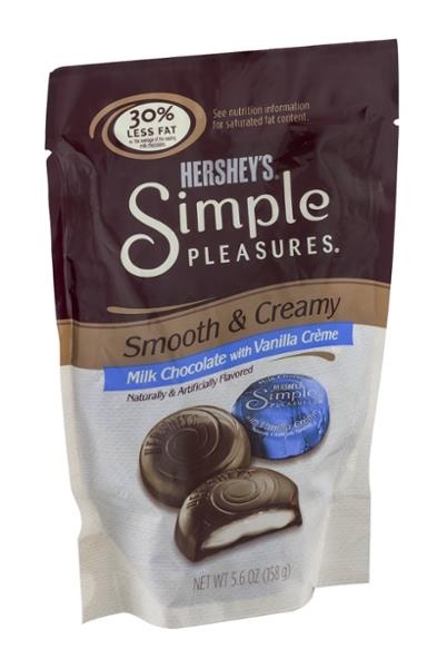 slide 1 of 1, Hershey's Simple Pleasures Smooth & Creamy Milk Chocolate With Vanilla Creme, 5.6 oz