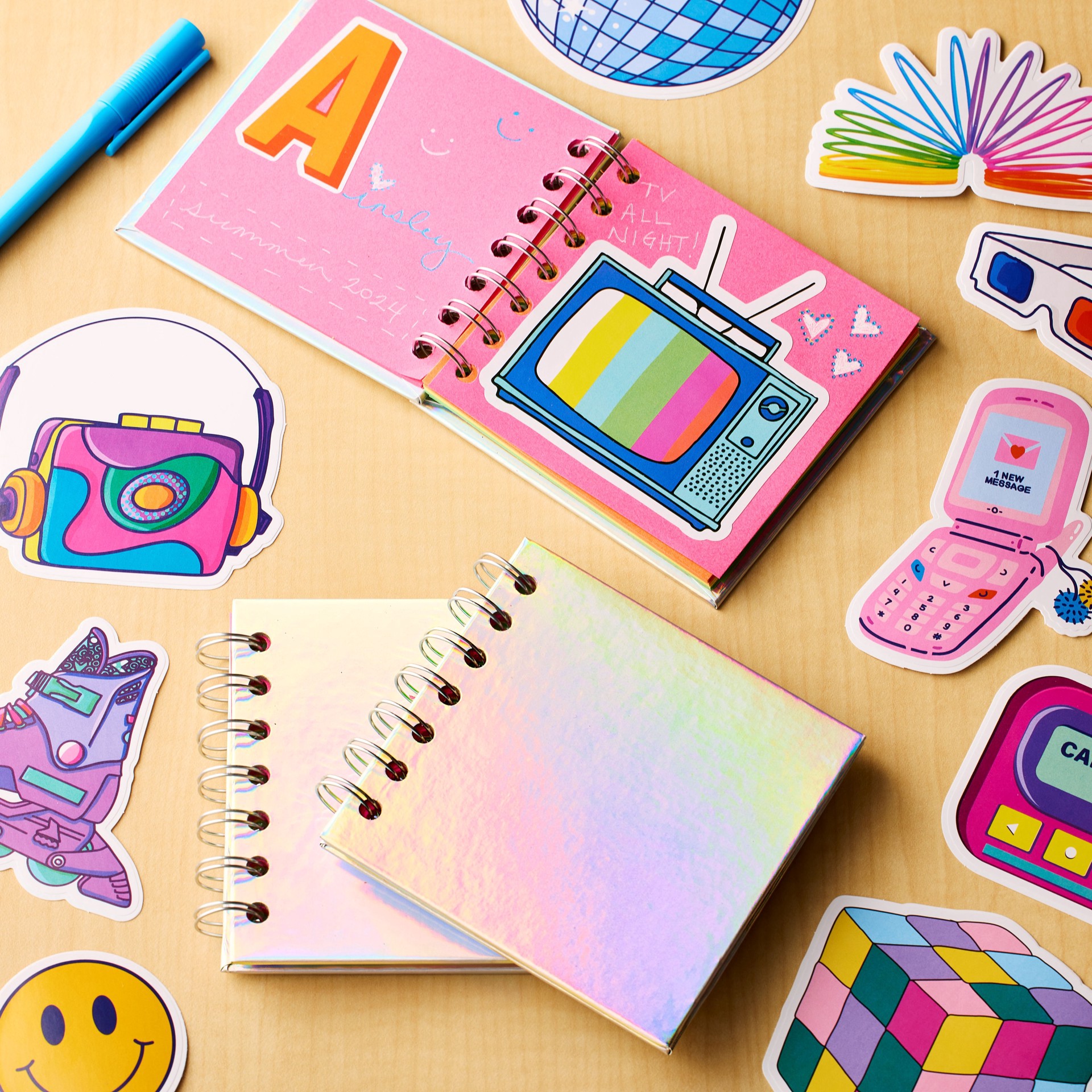 slide 3 of 4, 4" X 4" Spiral Bound Scrapbook Albums With Multicolor Pages, 3ct. By Recollections, 3 ct