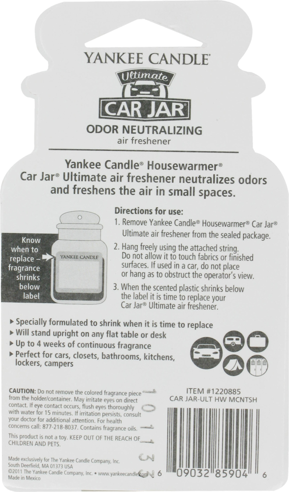 slide 2 of 2, Yankee Candle Car Jar Ultimate Macintosh Air Freshener, 1 ct