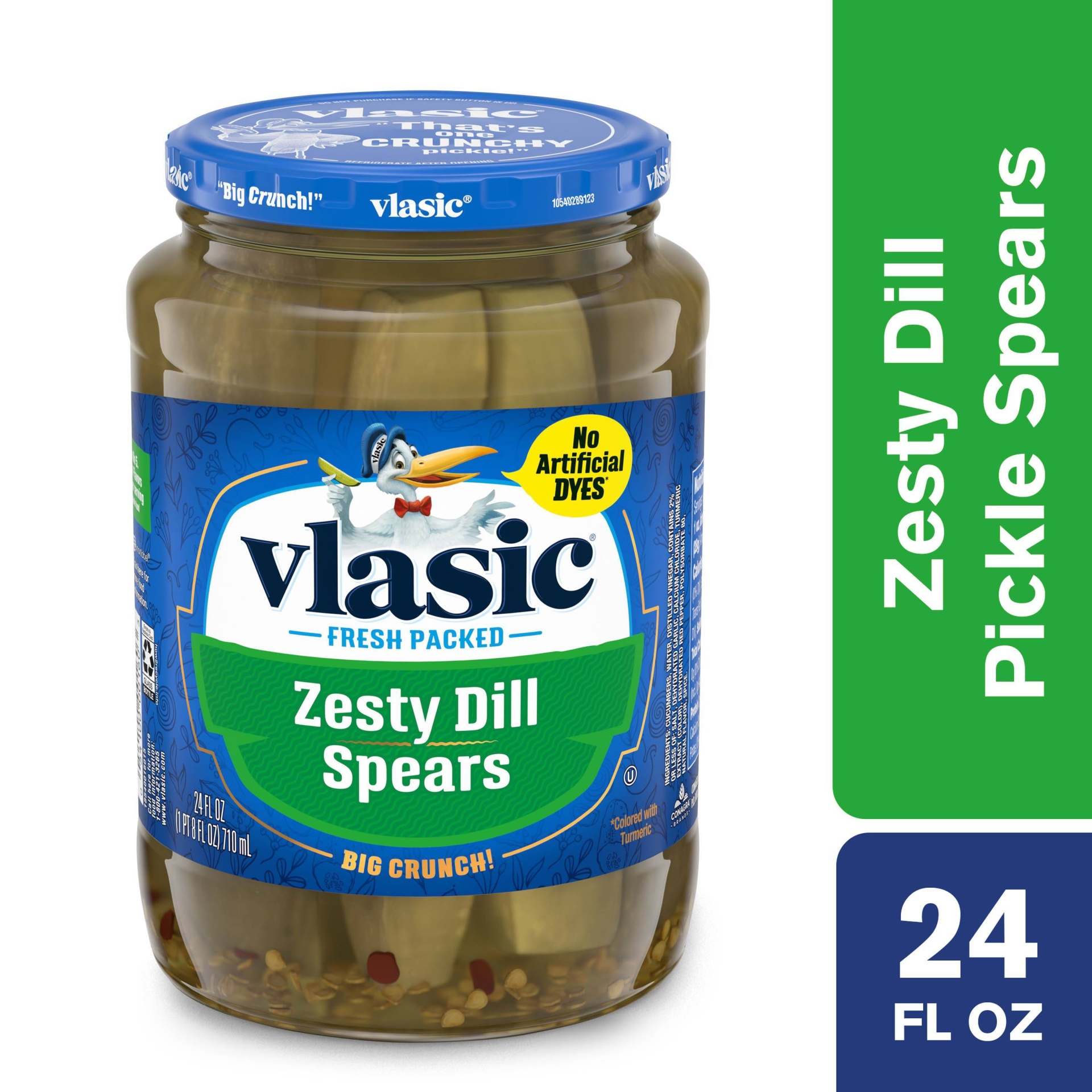 slide 1 of 4, Vlasic Zesty Dill Pickle Spears, 24 oz