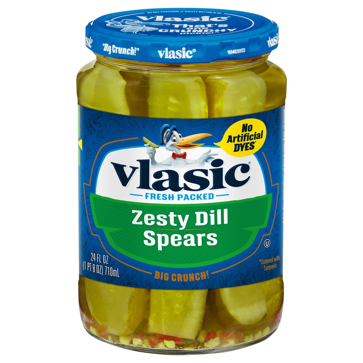 slide 1 of 5, Vlasic Zesty Dill Pickle Spears, Keto Friendly, 24 FL OZ, 24 fl oz