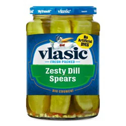 Vlasic Zesty Dill Pickle Spears, Keto Friendly, 24 FL OZ