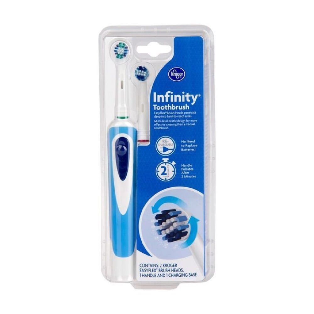 slide 1 of 1, Kroger Infinity Power Toothbrush With Replacement Brush Heads, 1 ct