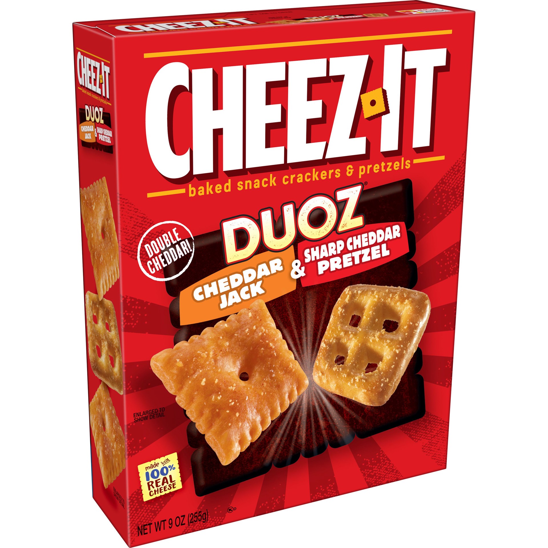 slide 1 of 7, Cheez-It Crackers and Pretzels, Cheese Crackers and Pretzels Snack Mix, Cheddar Jack and Cheddar, 9 oz