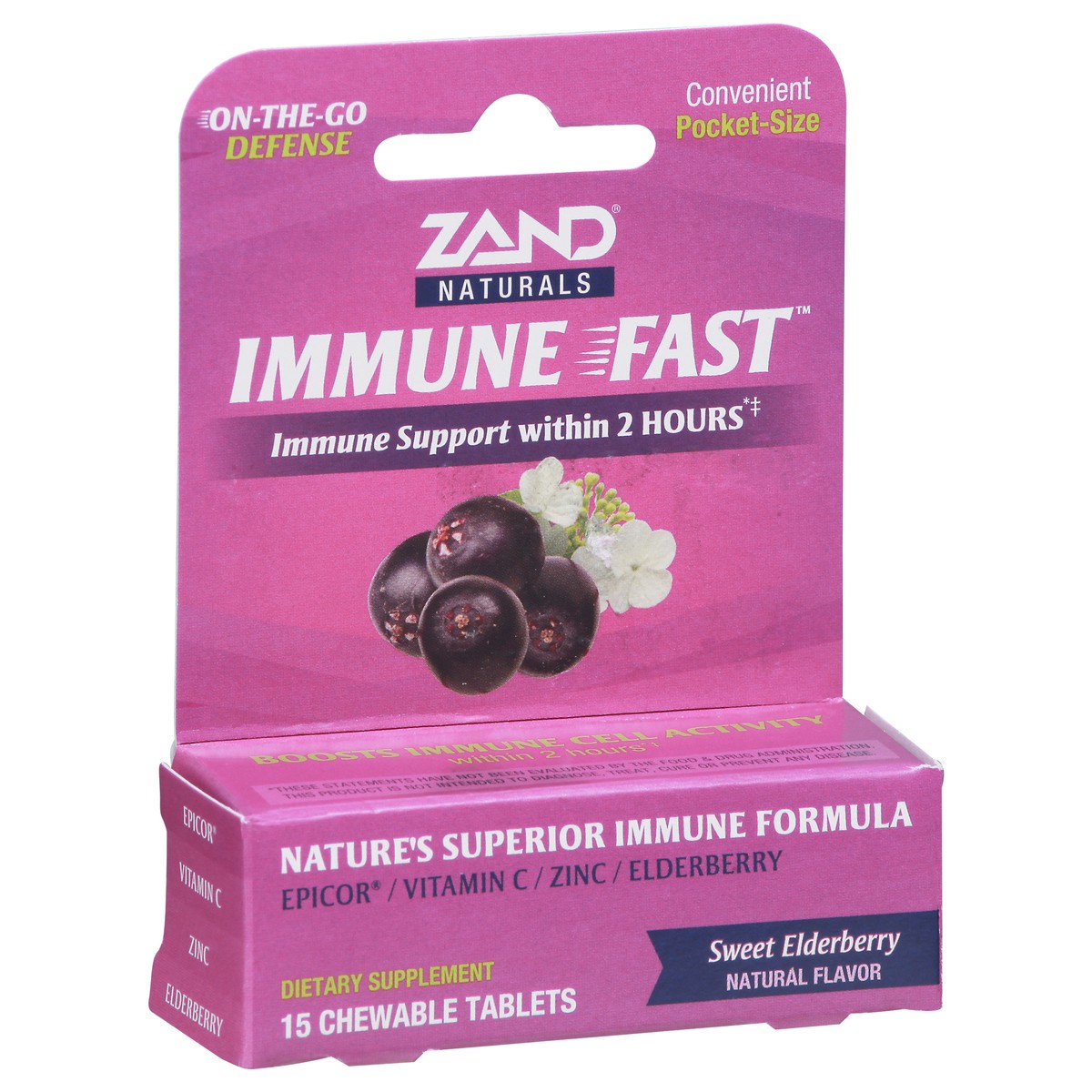 slide 5 of 12, Zand Elderberry Immune Fast, 15 ct