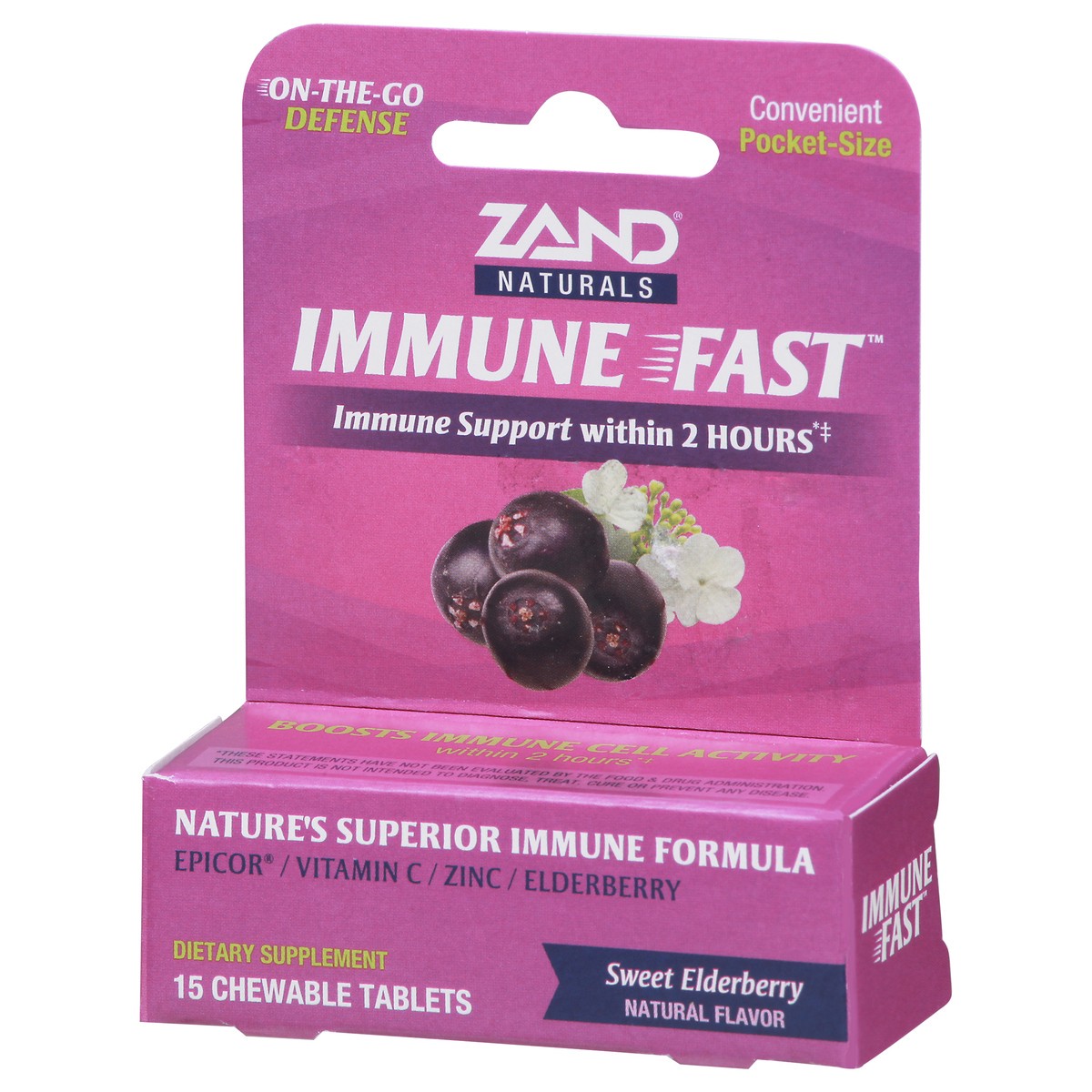 slide 6 of 12, Zand Elderberry Immune Fast, 15 ct