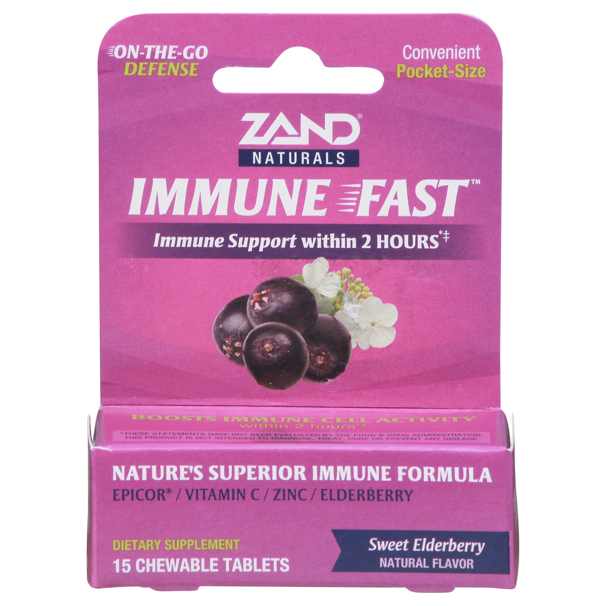 slide 1 of 12, Zand Elderberry Immune Fast, 15 ct