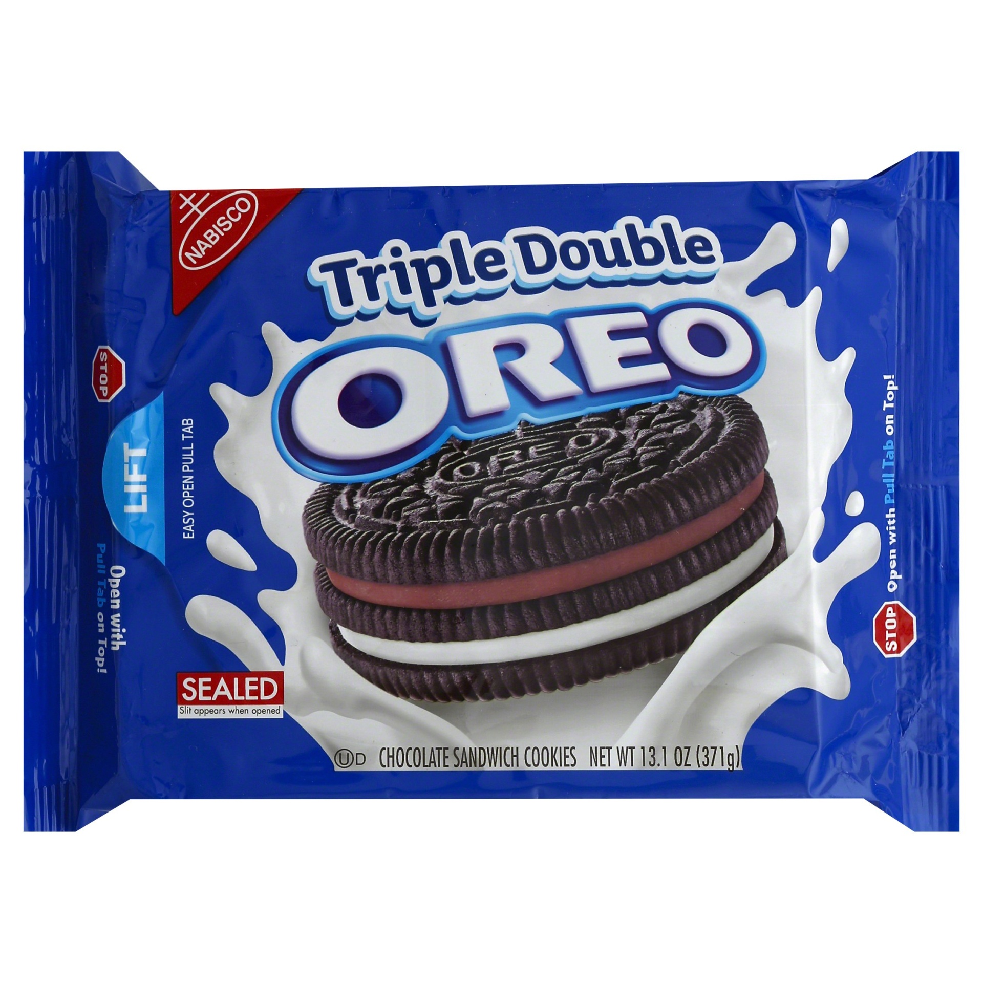 slide 1 of 1, Oreo Cookies Sandwich Chocolate Triple Double, 1 ct