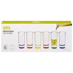 True 2 oz Shooter Shot Glasses - 6 ct