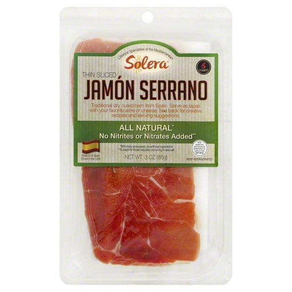 slide 1 of 3, Solera Jamon Serrano 3 oz, 3 oz