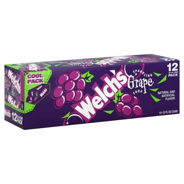 slide 1 of 1, Welch's Sparkling Grape Soda, 12 ct; 12 oz