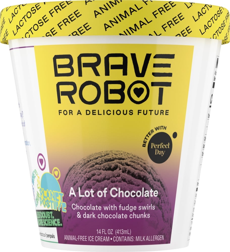 slide 1 of 1, Brave Robot Animal Free Ice Cream, A Lot of Chocolate, 14 oz