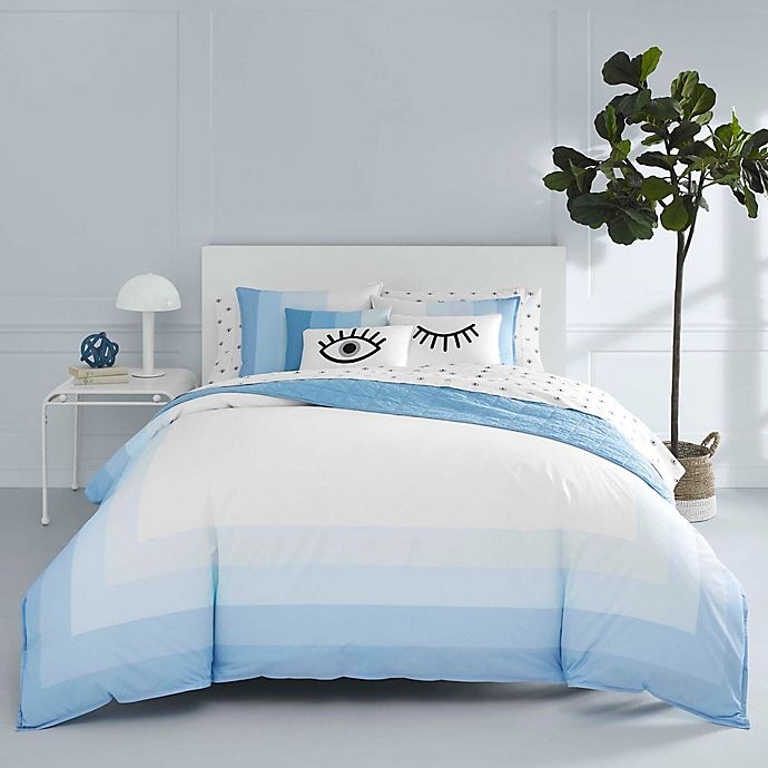 slide 1 of 5, Now House by Jonathan Adler Vally Reversible Full/Queen Duvet Cover Set - Blue, 3 ct