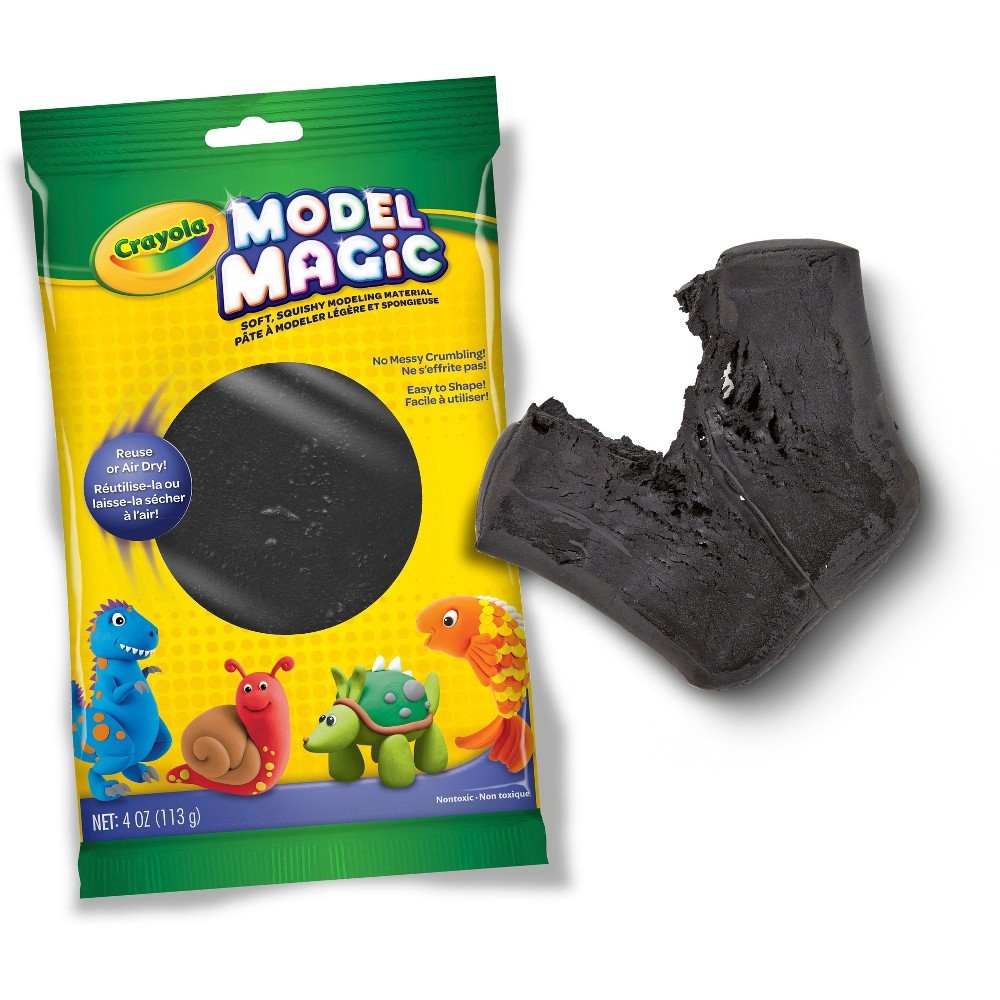 slide 3 of 6, Crayola Model Magic Black, 4 oz