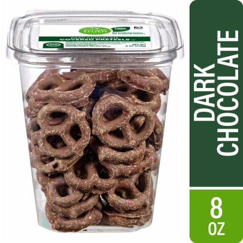slide 1 of 1, Simple Truth Organic® Dark Chocolate Covered Pretzels, 8 oz