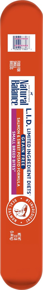 slide 3 of 5, Natural Balance L.I.D. Limited Ingredient Diets Small Breed Bites Grain Free Salmon & Sweet Potato Formula Dog Food 12 lb, 12 lb