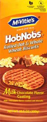 McVitie's Hobnobs Rolled Oat & Whole Milk Chocolate Flavor Coating Wheat Biscuits 10.5 oz