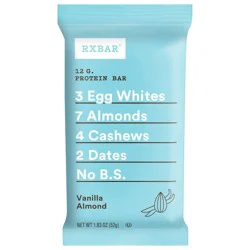 RXBAR Protein Bar, Vanilla Almond, 12g Protein, 1.8oz Bar, 1 Count
