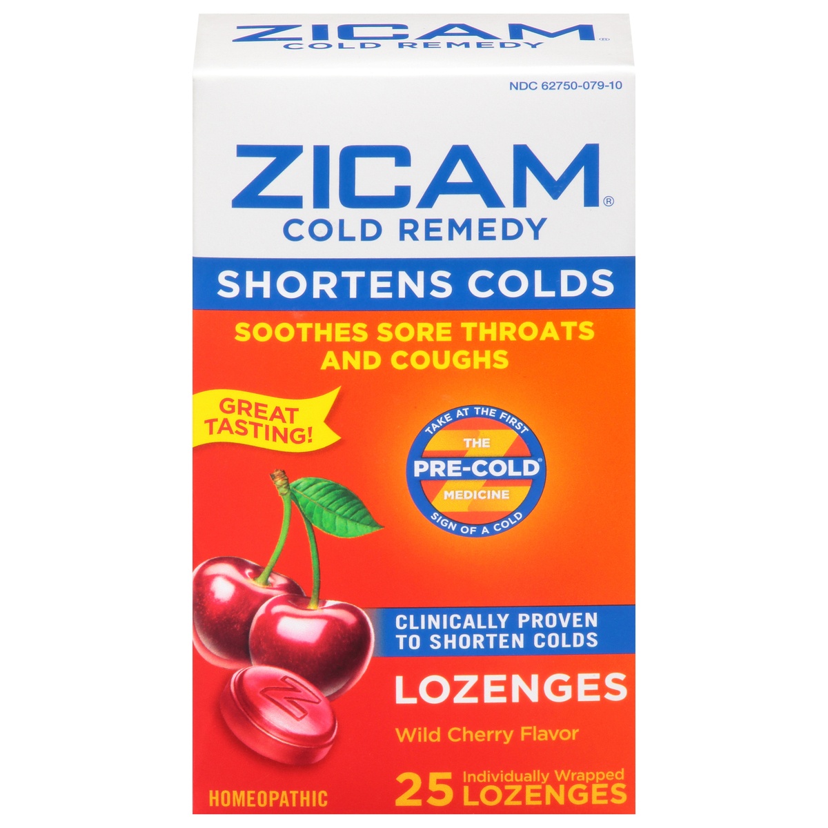 slide 1 of 1, Zicam Cold Remedy Lozenges Wild Cherry Flavor, 25 ct