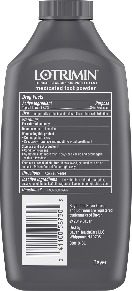 slide 7 of 10, Lotrimin Daily Sweat & Odor Control Medicated Foot Powder 177 gr Bottle, 177 g