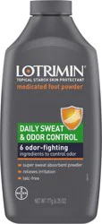 Lotrimin Daily Sweat & Odor Control Medicated Foot Powder 177 gr Bottle