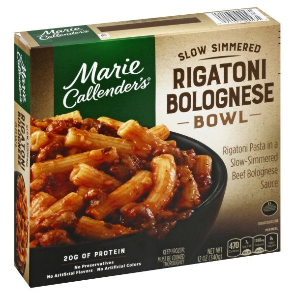 slide 1 of 1, Marie Callender's Rigatoni Bolognese Bowl, 12 oz