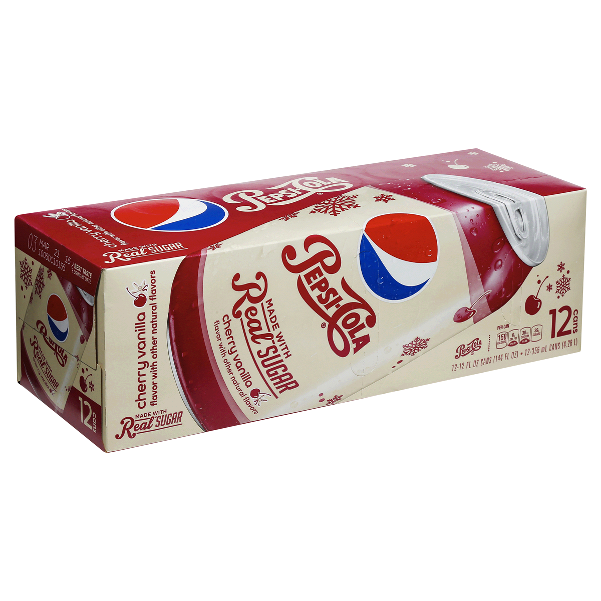 slide 2 of 7, Pepsi With Real Sugar Cherry Vanilla (12 - 12 Fluid Ounce) 144 Fluid Ounce Aluminum Can - 144 oz, 144 oz