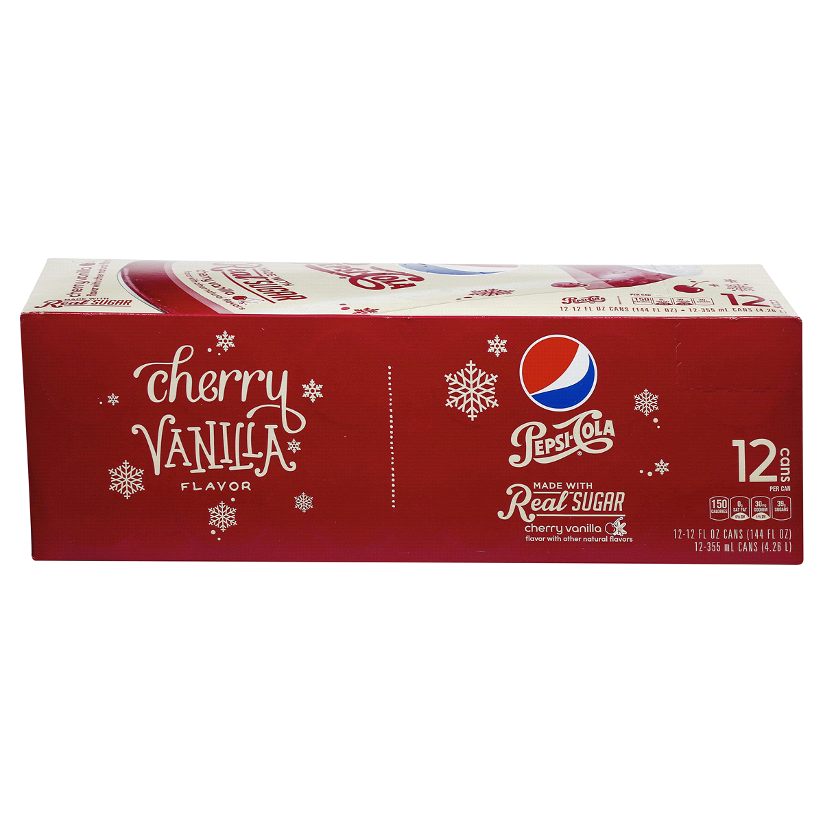 slide 7 of 7, Pepsi With Real Sugar Cherry Vanilla (12 - 12 Fluid Ounce) 144 Fluid Ounce Aluminum Can - 144 oz, 144 oz