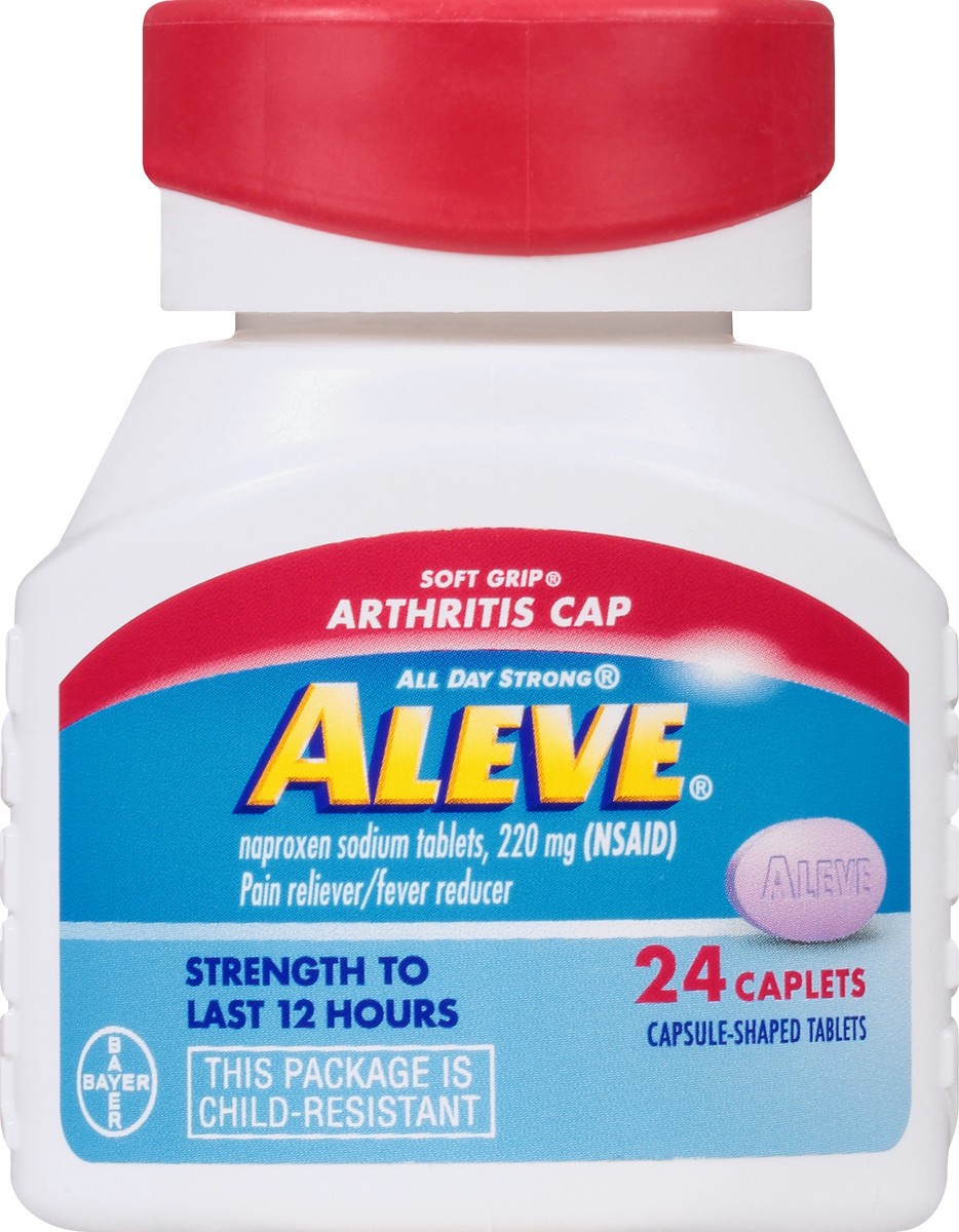 slide 5 of 6, Aleve Easy Open Arthritis Cap Naproxen Sodium Caplets, 24 Ct, 24 ct