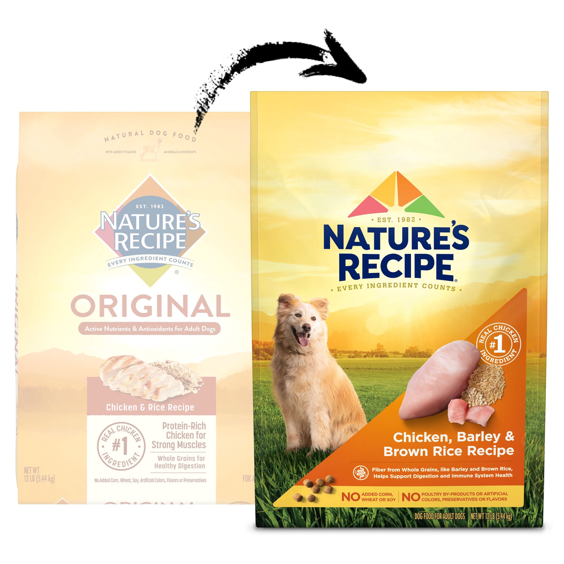 slide 8 of 10, Nature's Recipe Nature′s Recipe Chicken, Barley & Brown Rice Recipe Dry Dog Food, 12 lb. Bag, 12 lb