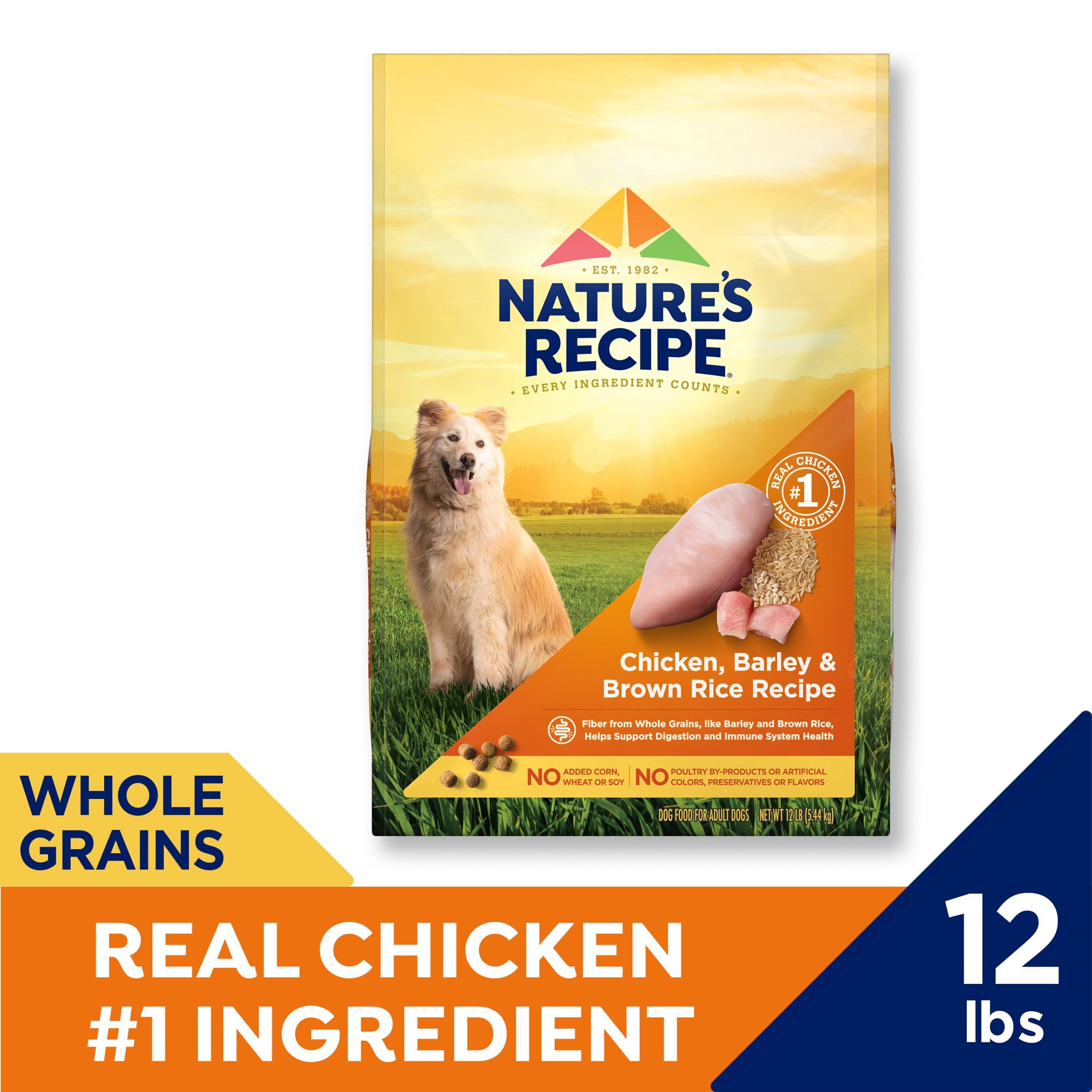 slide 5 of 10, Nature's Recipe Nature′s Recipe Chicken, Barley & Brown Rice Recipe Dry Dog Food, 12 lb. Bag, 12 lb