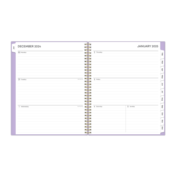 slide 2 of 8, 2025 Blue Sky Weekly/Monthly Planning Calendar, 8-1/2"" X 11"", Wisteria, January To December, 148906, 1 ct
