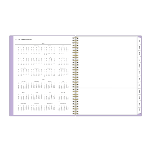 slide 6 of 8, 2025 Blue Sky Weekly/Monthly Planning Calendar, 8-1/2"" X 11"", Wisteria, January To December, 148906, 1 ct