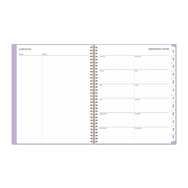 slide 5 of 8, 2025 Blue Sky Weekly/Monthly Planning Calendar, 8-1/2"" X 11"", Wisteria, January To December, 148906, 1 ct